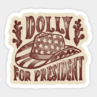 Dolly for President Sticker